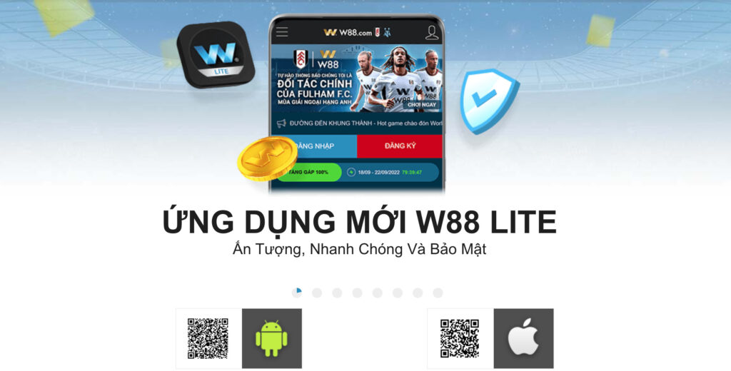 App W88 còn hỗ trợ cài đặt trên cả thiết bị iOS và Android